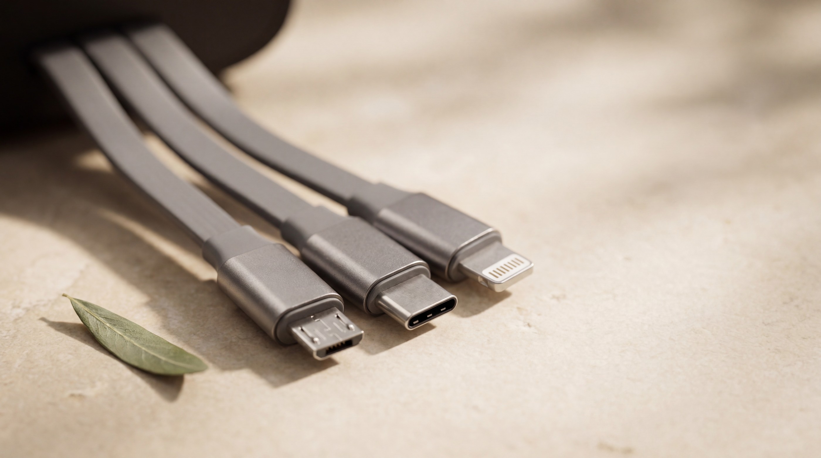 Built-in charging cable detail