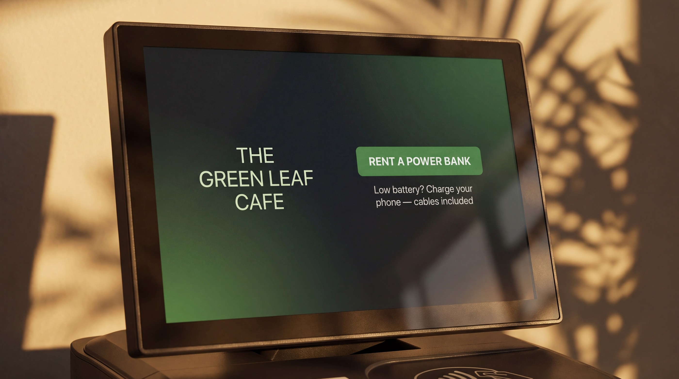 ChargeDock station screen with contactless payment